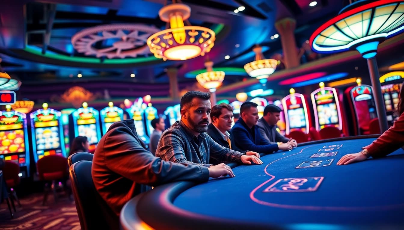 Engage with thrilling csgo gambling sites featuring vibrant gaming tables and players in action.