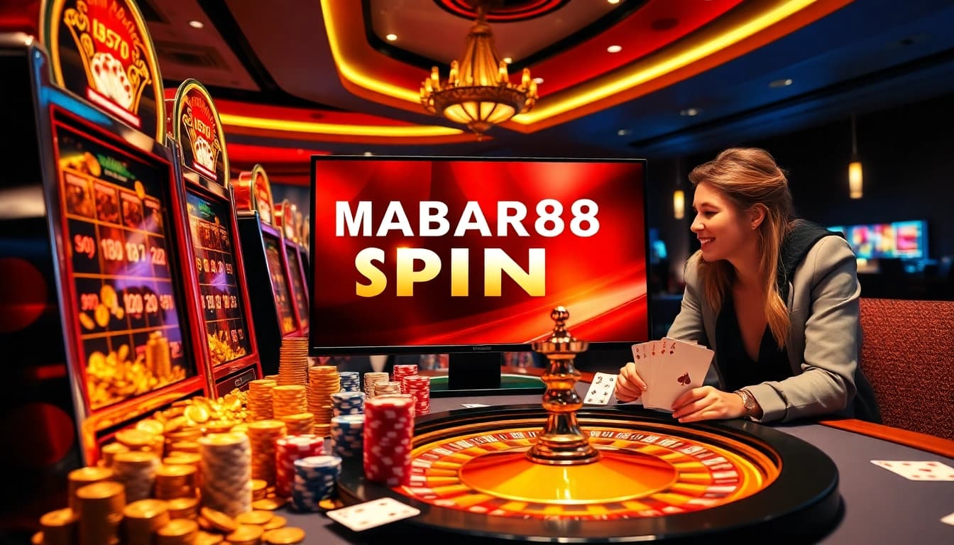 Rasakan sensasi MABAR88 Spin, menampilkan atmosfer kasino online yang seru dengan para pemain dan permainan yang dinamis.