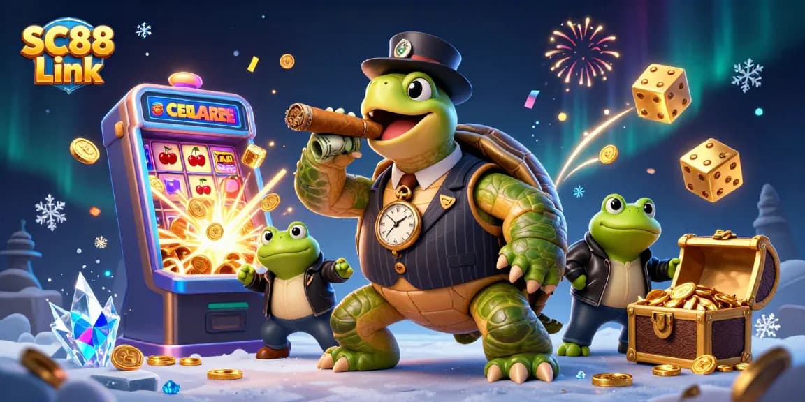 Generate impressive winnings with SC88 Link in this vibrant casino scene, featuring rich details and characters.