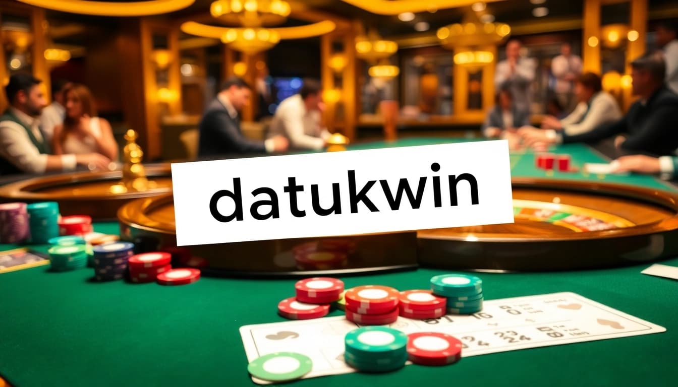 Menangkan besar dengan Datukwin di meja kasino mewah yang penuh kegembiraan dan cip berwarna-warni.