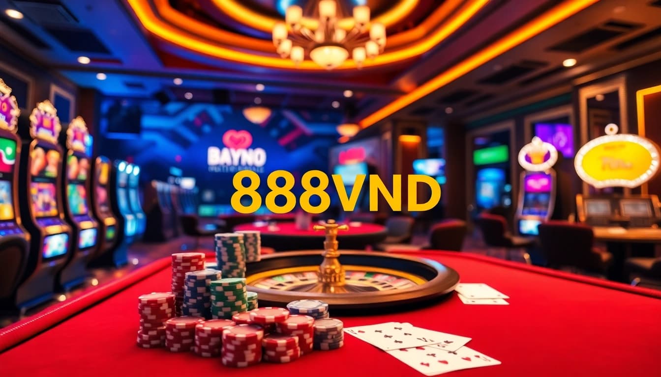 Experience the thrill of gambling with 888VND featuring vibrant slot machines and card games.