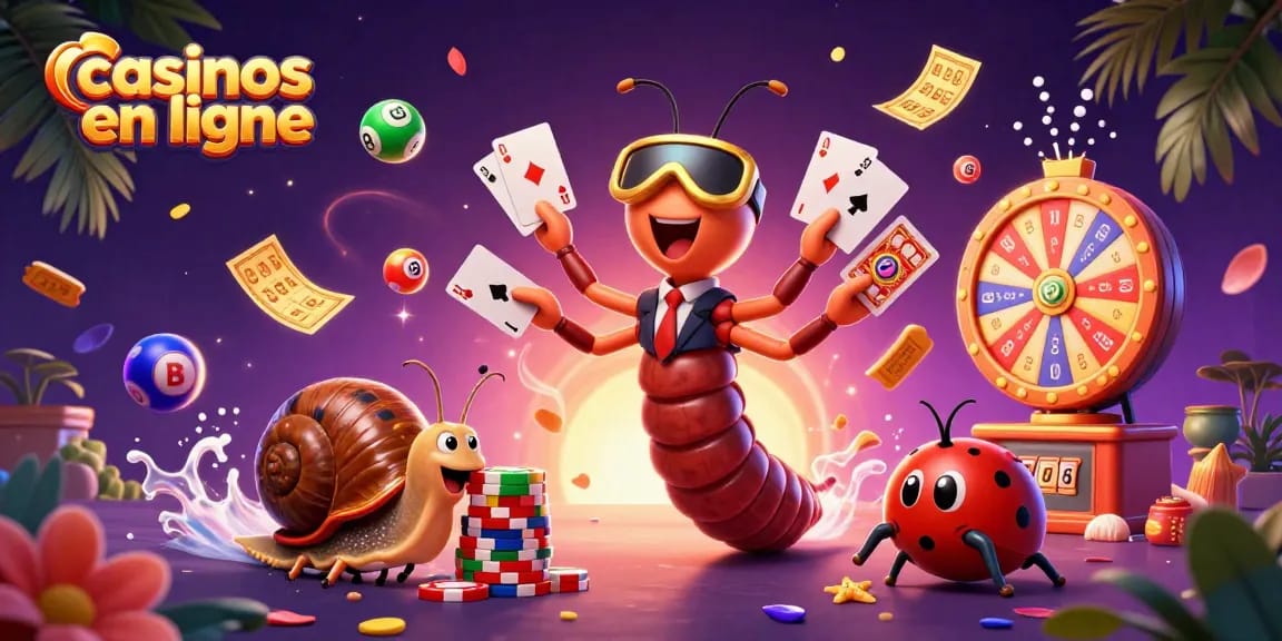 Les casinos en ligne offrent des jeux palpitants avec un croupier mille-pattes distrayant.