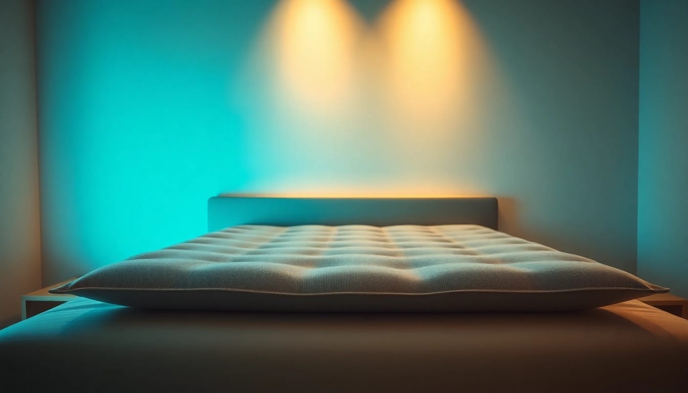 topper materasso di alta qualità su un letto elegante e moderno, perfetto per migliorare il comfort notturno.