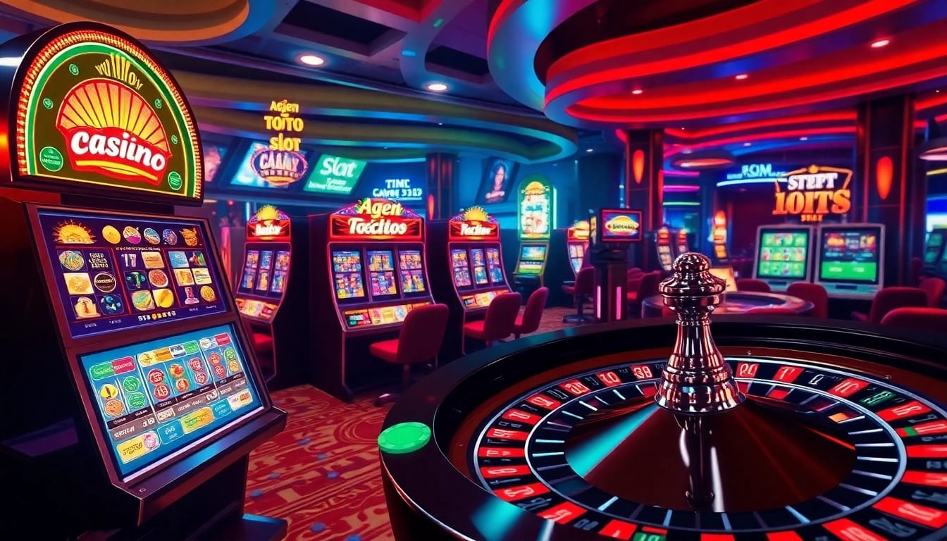 Experience the thrill of agen toto slot with vibrant slot machines and exciting roulette gameplay.