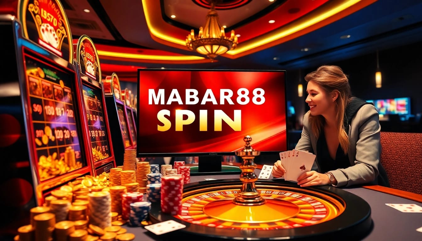 Rasakan sensasi MABAR88 Spin, menampilkan atmosfer kasino online yang seru dengan para pemain dan permainan yang dinamis.
