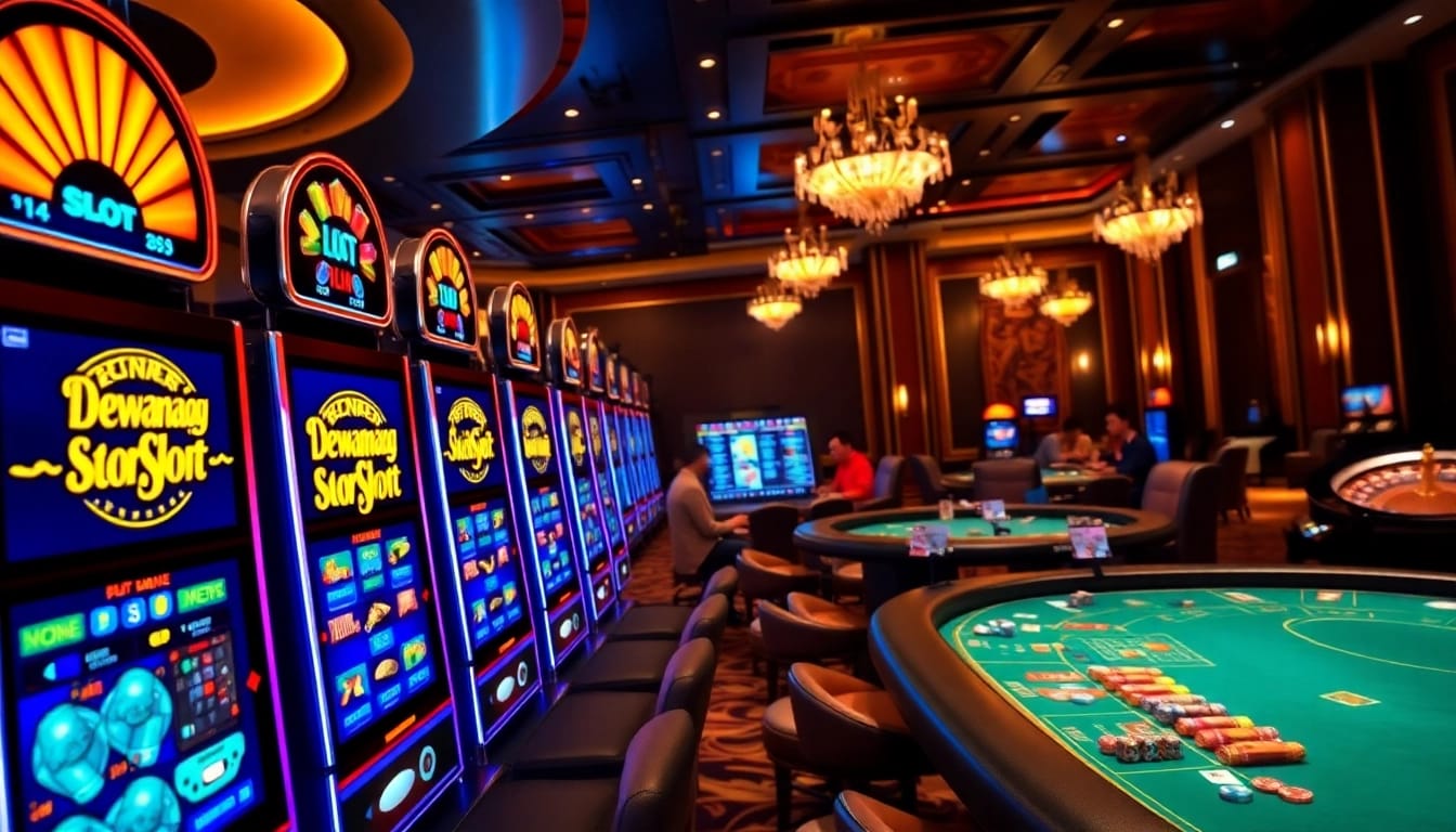 Rasakan kemenangan mendebarkan di slot Dewanaga89 dengan visual kasino yang hidup dan aksi permainan yang dinamis.