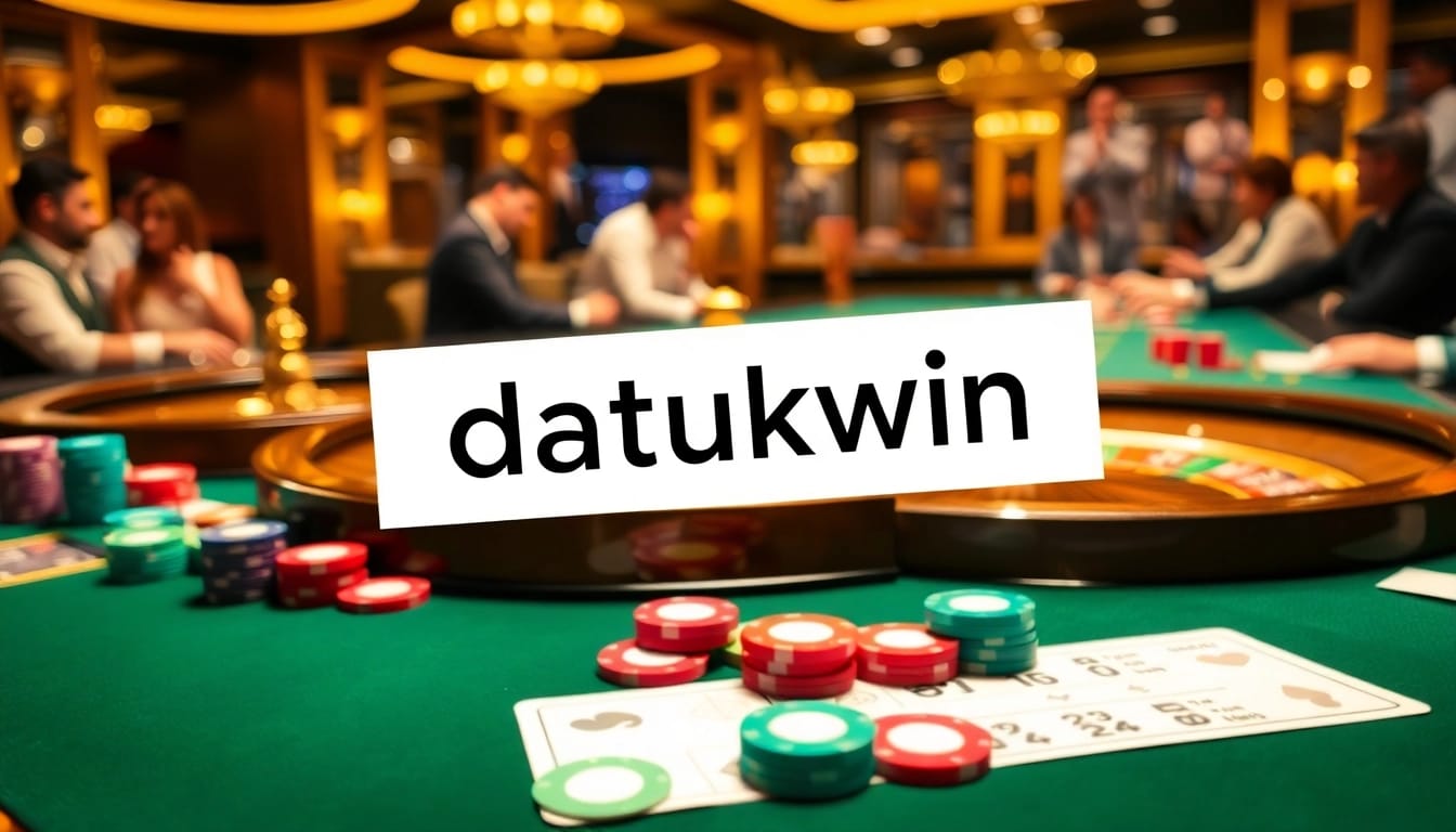 Menangkan besar dengan Datukwin di meja kasino mewah yang penuh kegembiraan dan cip berwarna-warni.