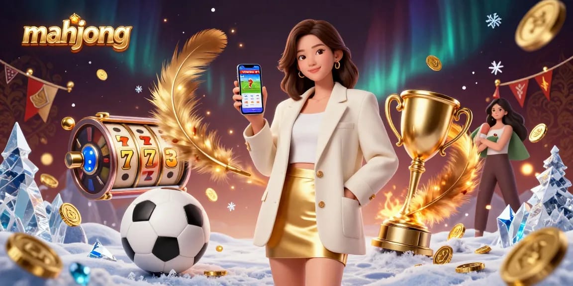 Experience mahjong action with vibrant 3D casino illustration showcasing winning strategies.