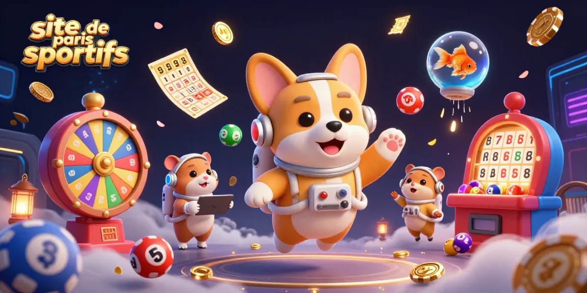 Pariez sur les meilleurs sites de paris sportifs avec cette illustration dynamique mêlant fun et casino.