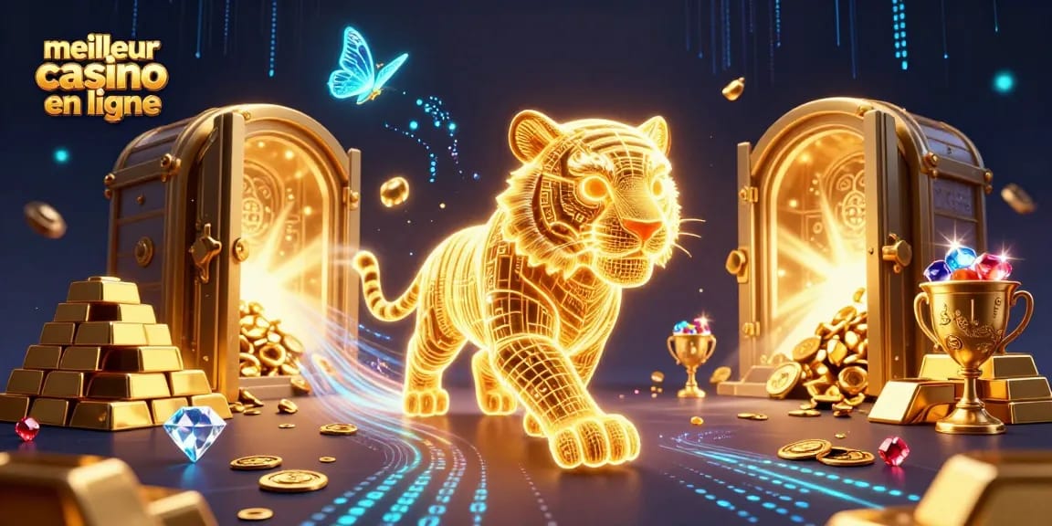 Découvrez le meilleur casino en ligne avec cette illustration dynamique de jeux chanceux.
