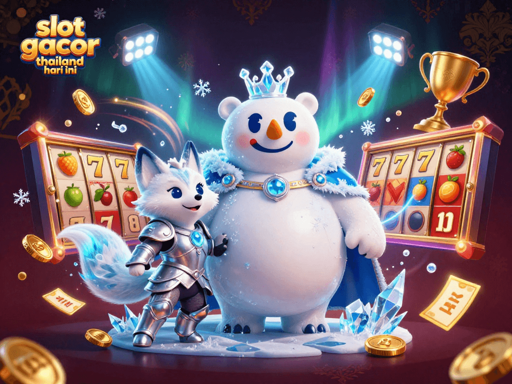 Engage with slot gacor thailand hari ini through this vibrant 3D casino illustration full of dynamic elements.