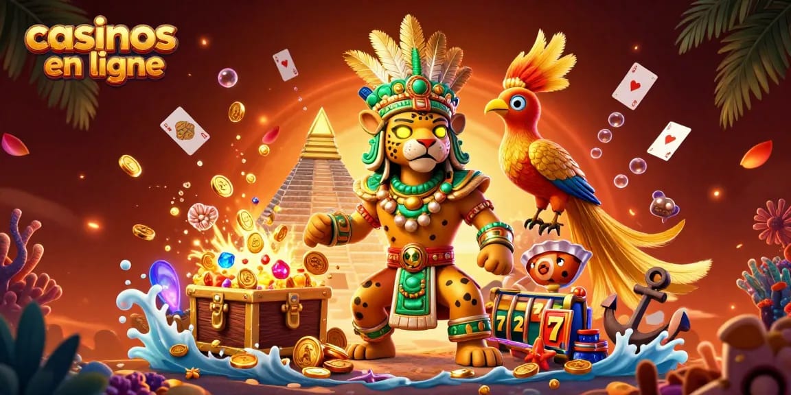 Jouer aux casinos en ligne avec un prêtre jaguar et des éléments de machine à sous dynamiques.