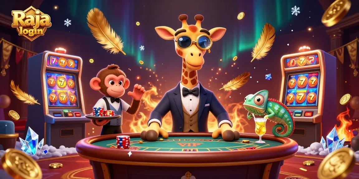 Experience exhilarating gameplay through Raja game login while winning with the stunning giraffe and monkey duo.