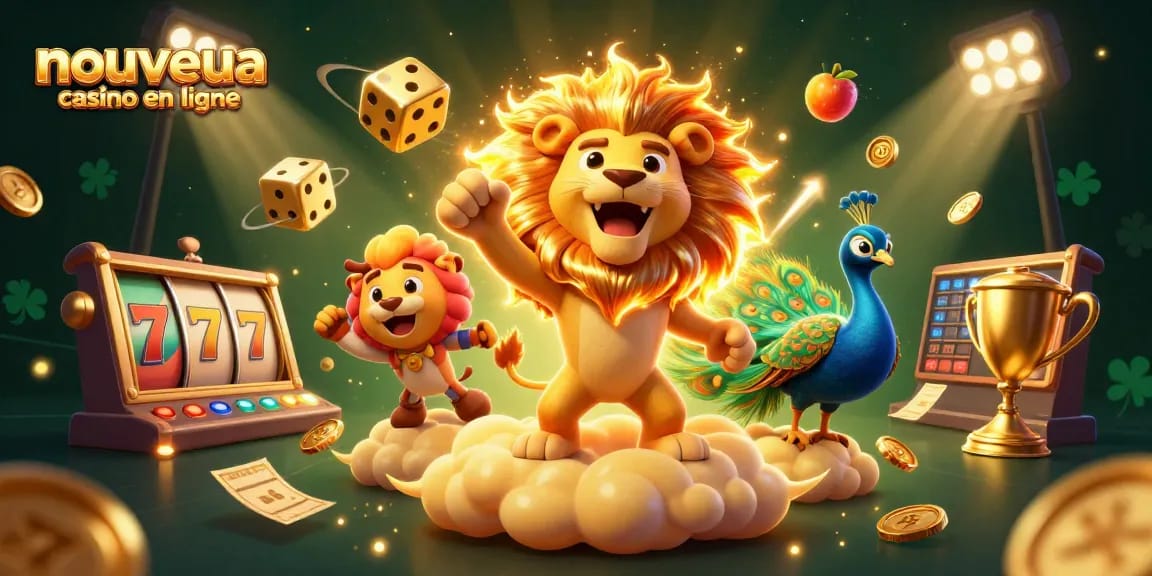 Participez à l'aventure d'un nouveau casino en ligne avec des illustrations dynamiques et des éléments captivants.