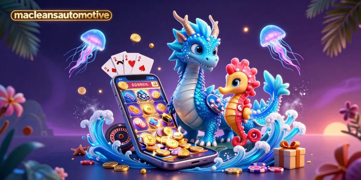 Menangkan hadiah besar dengan macleansautomotive dalam ilustrasi game slot penuh warna.
