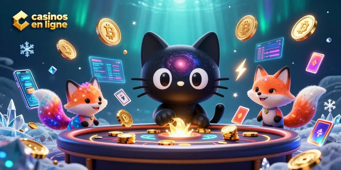 Gagnez aux casinos en ligne avec des stratégies de jeu captivantes décrites dans cette illustration colorée.