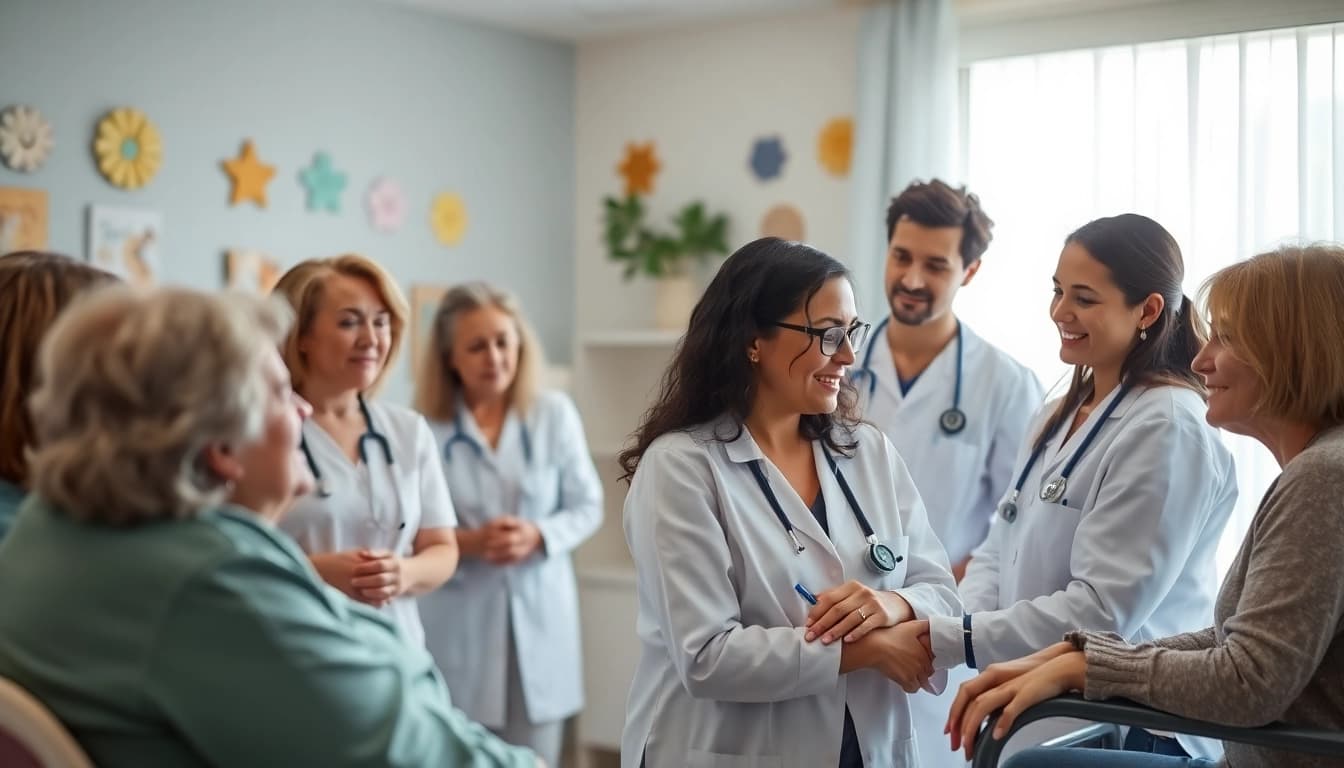Enhance health outcomes with caregivers supporting patients in a warm hospital setting.