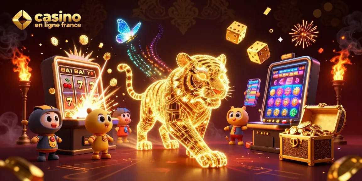 Bettez sur l'univers du casino en ligne France avec une illustration vibrante et dynamique.