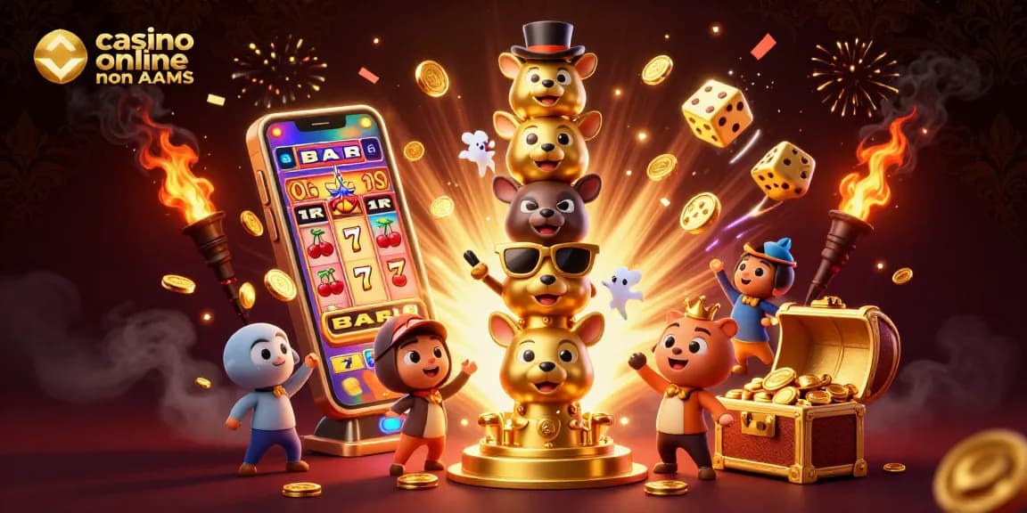 Gioca ai casinò online non AAMS, dove il totem dinamico e la macchina delle slot rappresentano l'eccitazione del gioco.