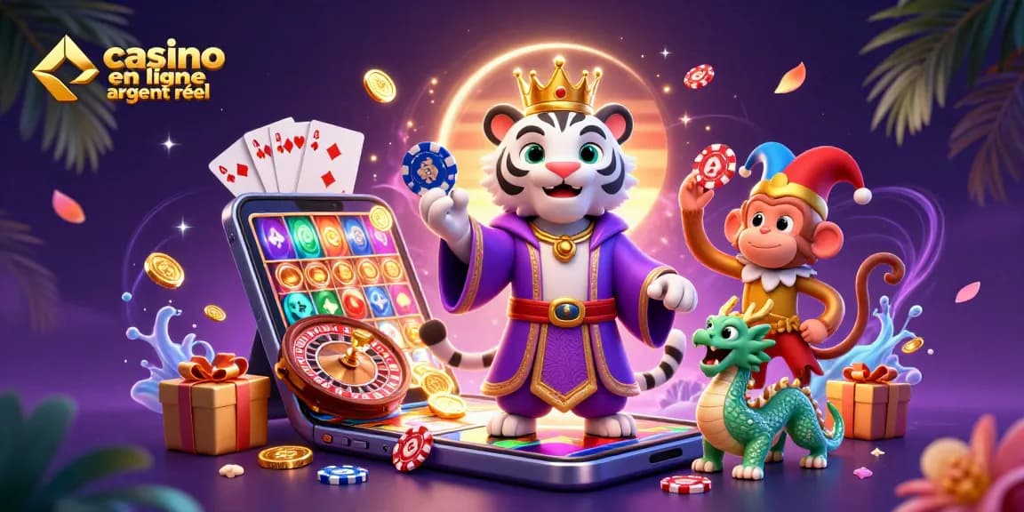 Jouez dans le monde magique du casino en ligne argent réel avec des personnages colorés et des jeux captivants.