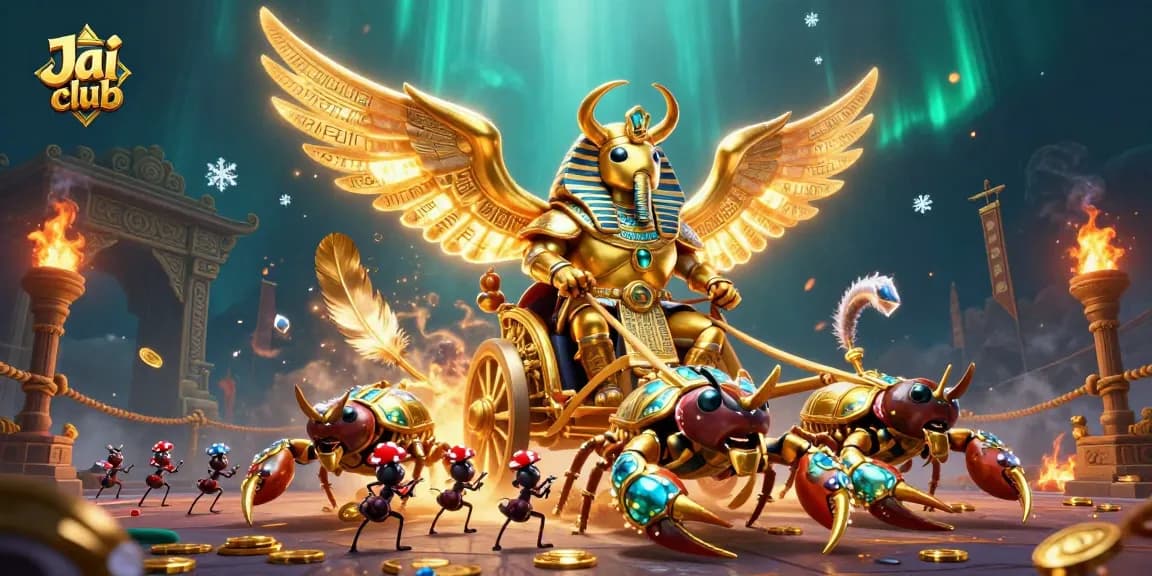 Engage with Jai club's vibrant 3D gaming illustration featuring dynamic characters and casino elements.