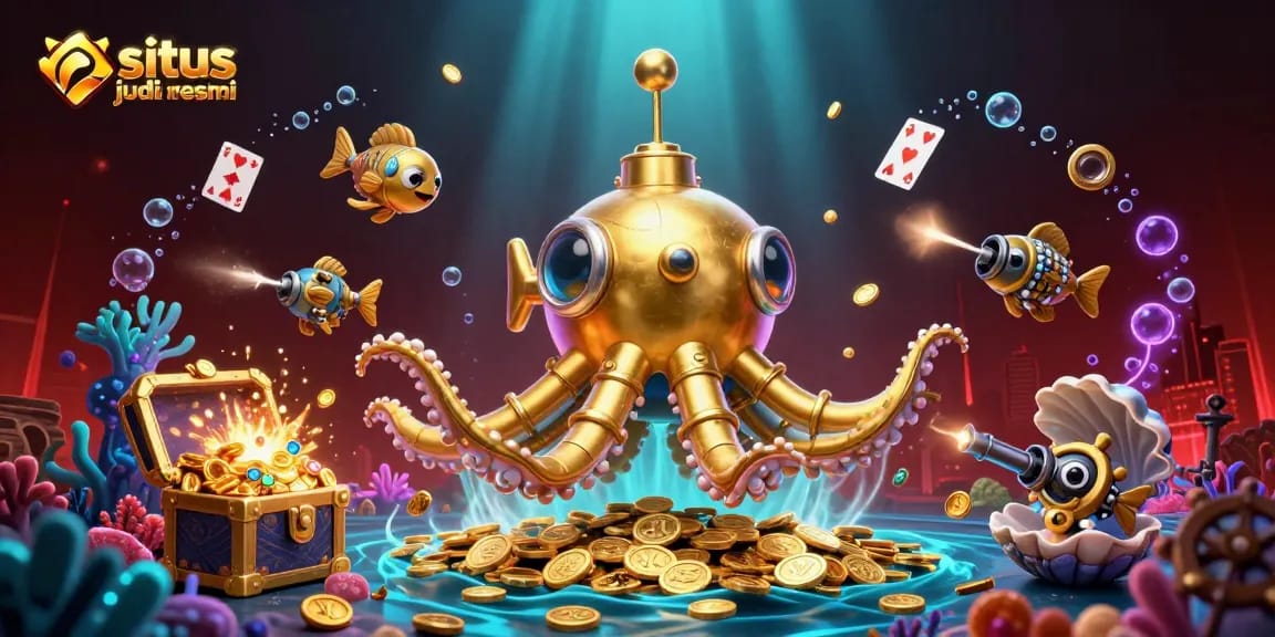 Experience the thrill of situs judi bola resmi with dynamic betting scenes and vibrant underwater elements.