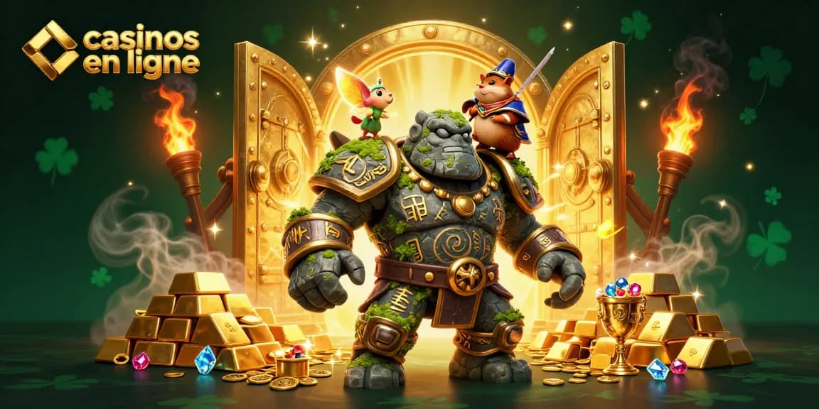 Les casinos en ligne offrent une aventure magique avec un golem gardien et des trésors scintillants.