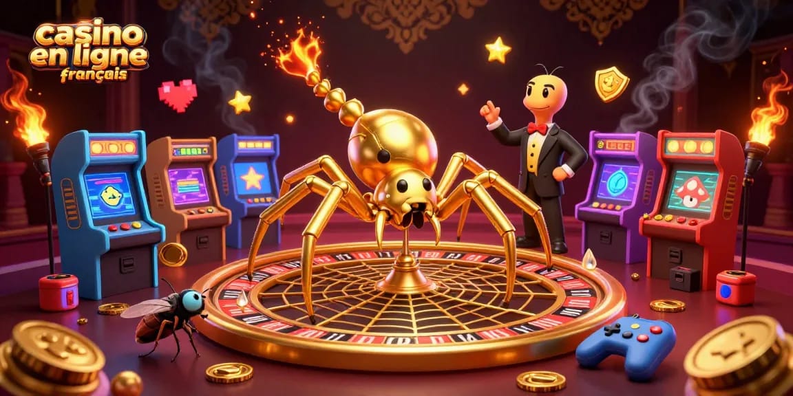Placez vos paris dans un casino en ligne français vibrant et ludique, avec une toile de roulette dorée.