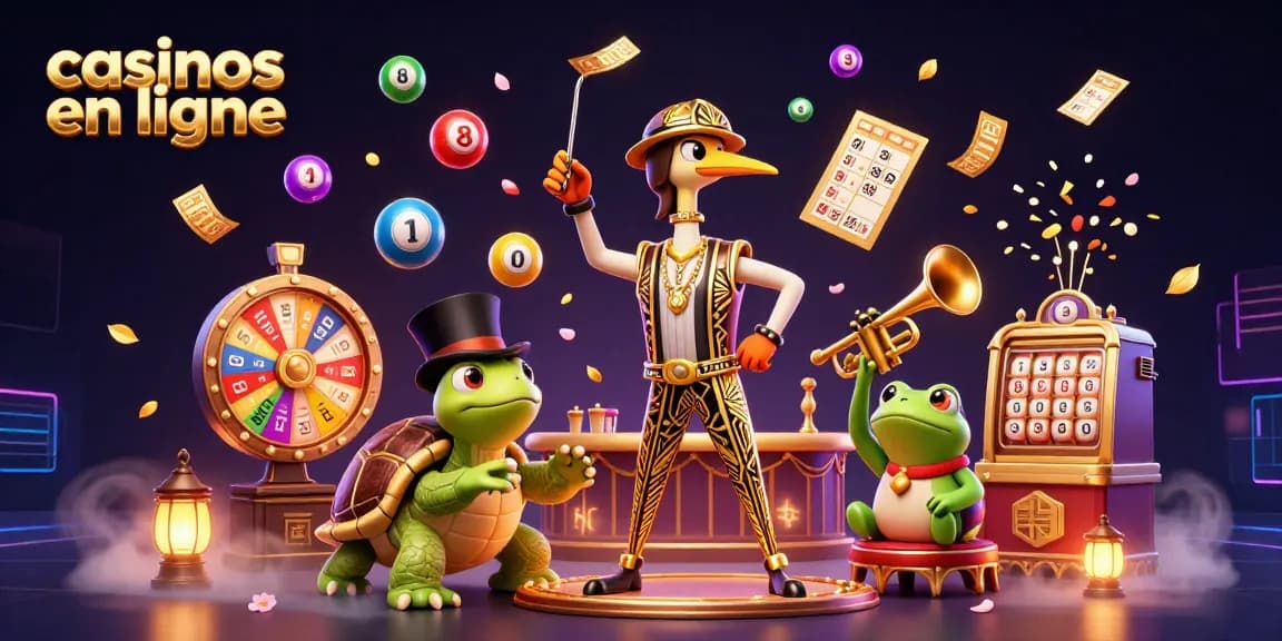 Jouez aux casinos en ligne avec des machines à sous colorées et des éléments de jeu dynamiques.