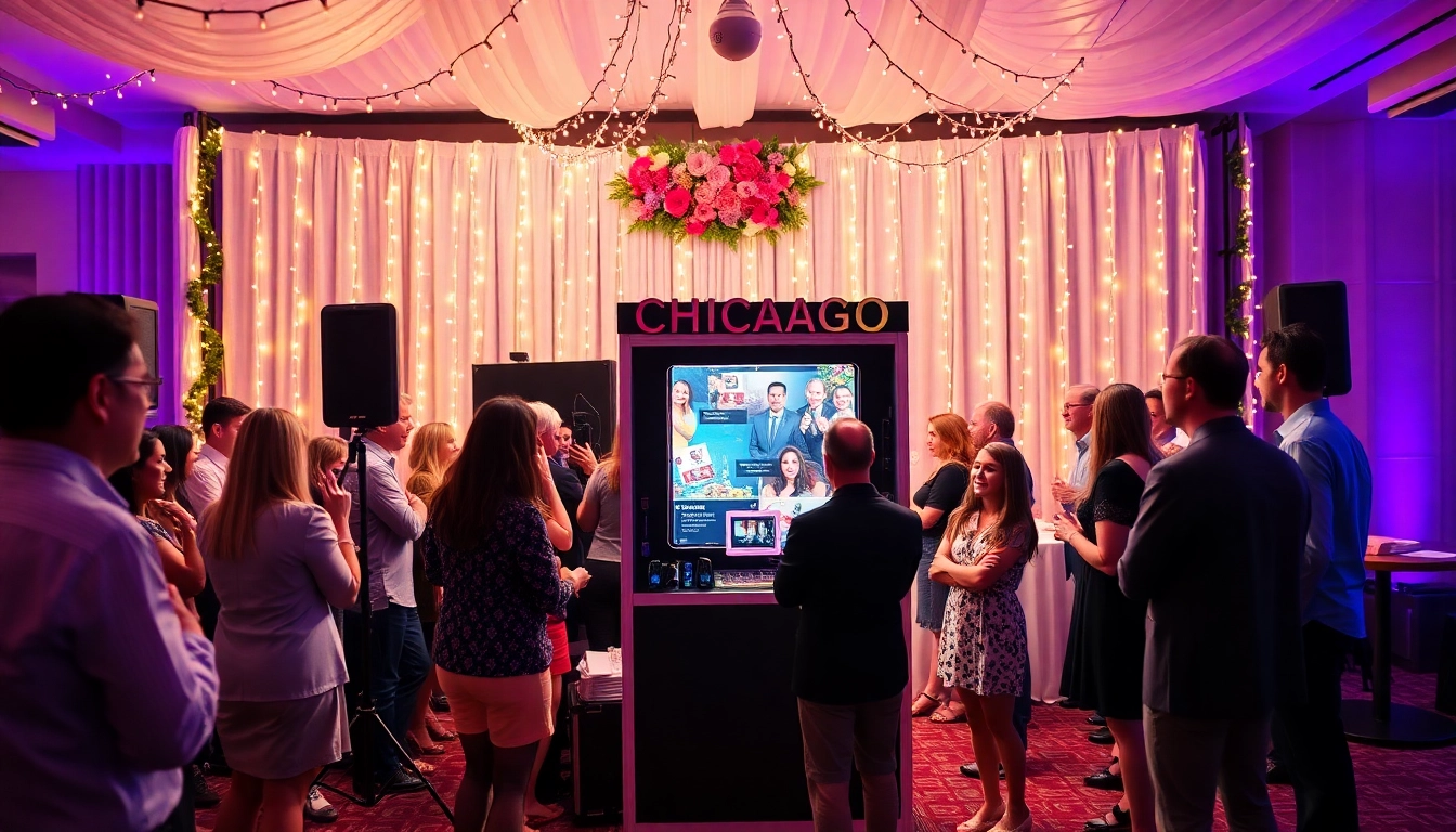Capture fun moments with a photo booth chicago at a lively event.