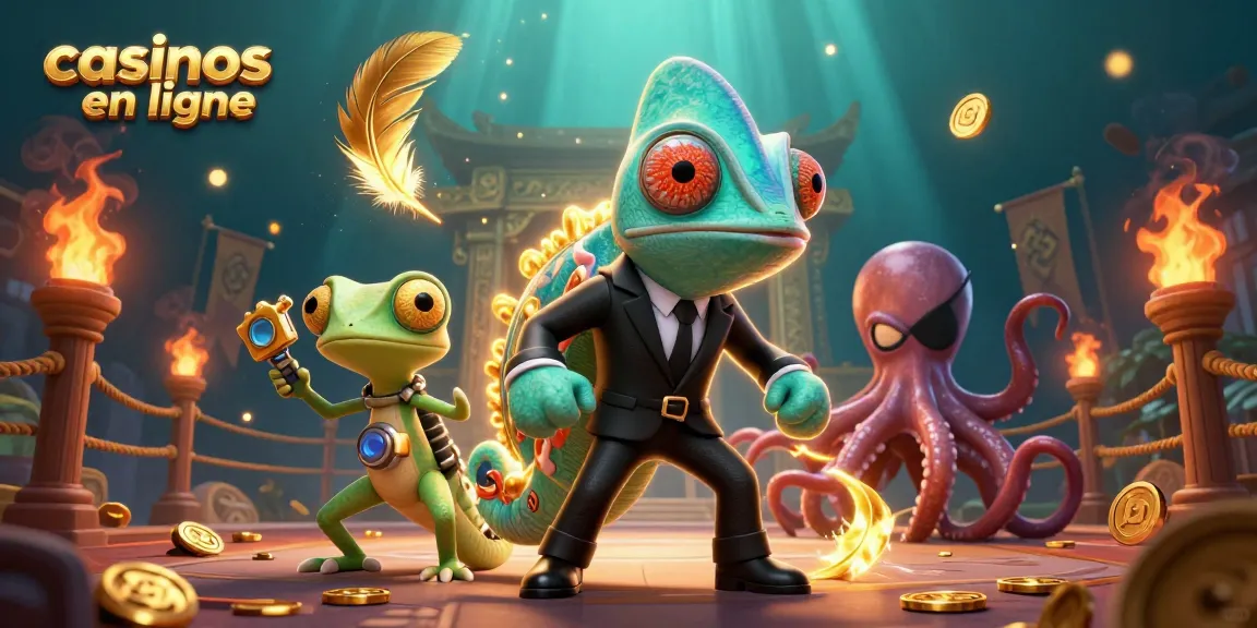 Jouer dans des casinos en ligne avec un agent secret caméléon et un gecko technologique.