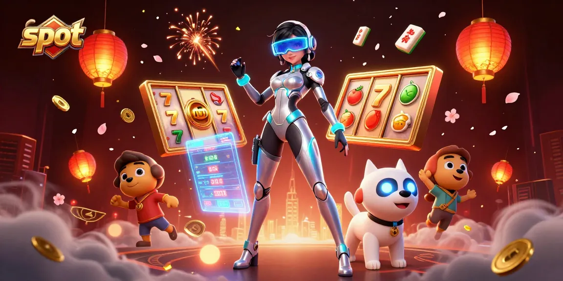 Experience thrilling slot gameplay with vibrant 3D characters in a captivating casino scene.