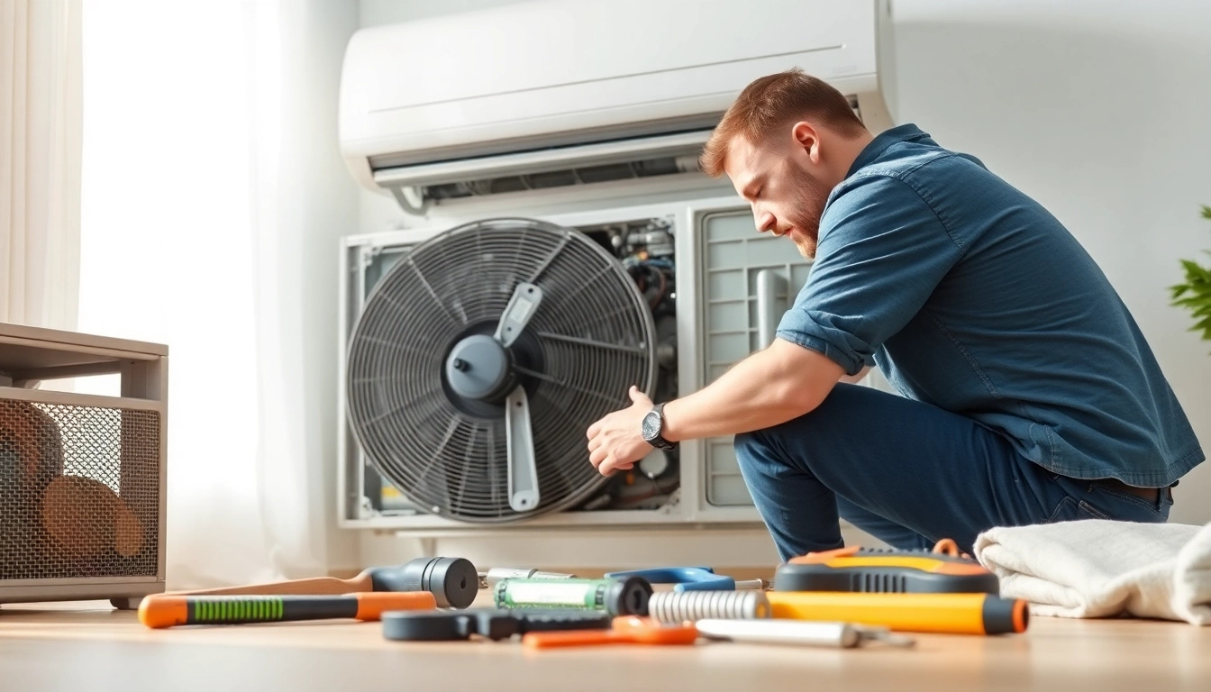 Expert HVAC Repair Tampa technician focused on AC unit maintenance.