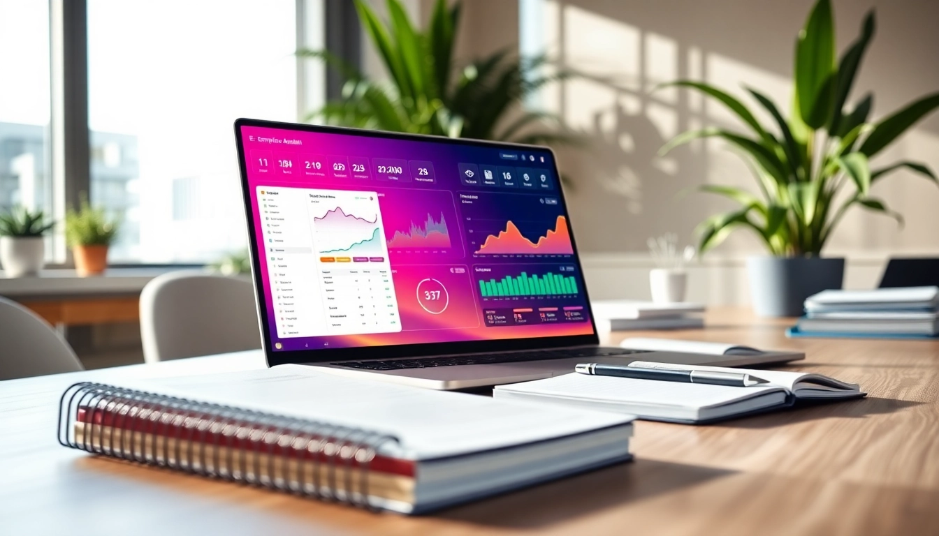 Utilizing enterprise assistant software to enhance workflow in a professional office setup.