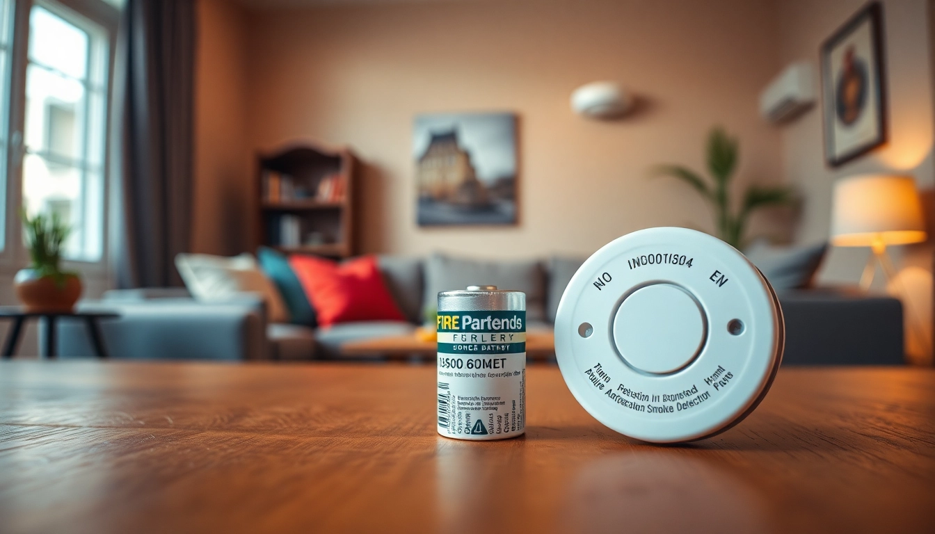 Replace your smoke detector battery effortlessly with this sleek, modern design showcased in a cozy environment.