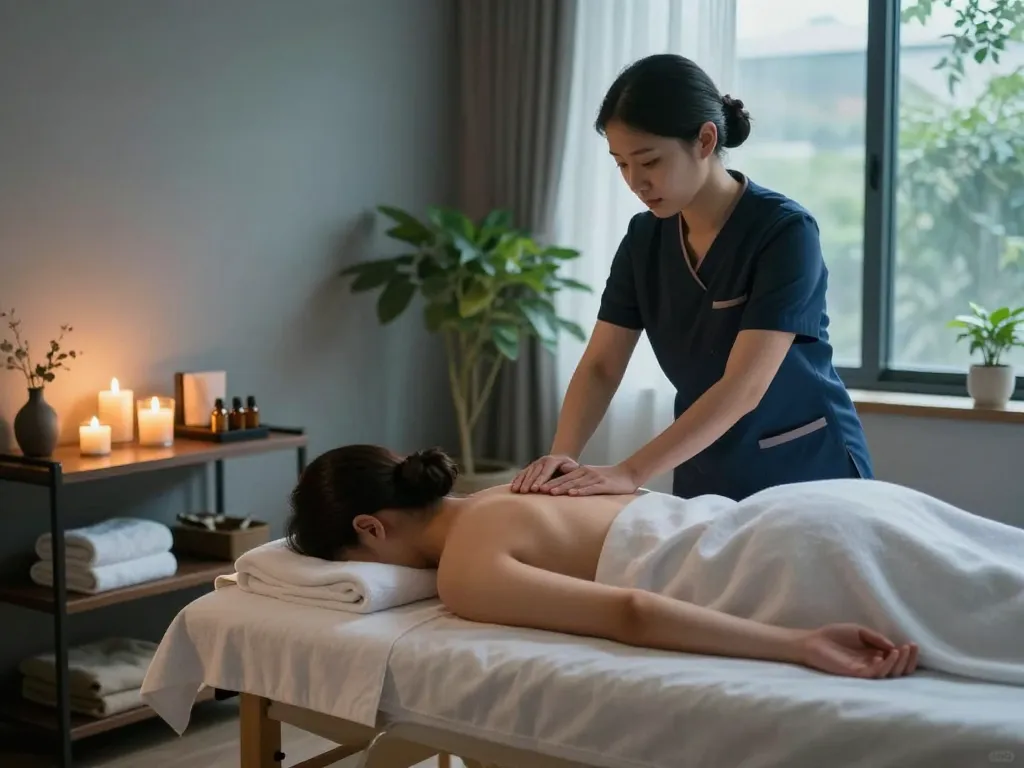 Experience a relaxing 신사동마사지 in a tranquil spa environment with soothing lighting and aromatic elements.
