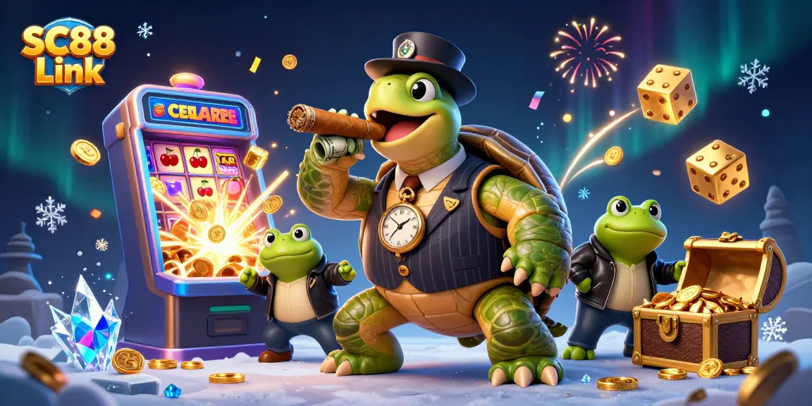 Generate impressive winnings with SC88 Link in this vibrant casino scene, featuring rich details and characters.