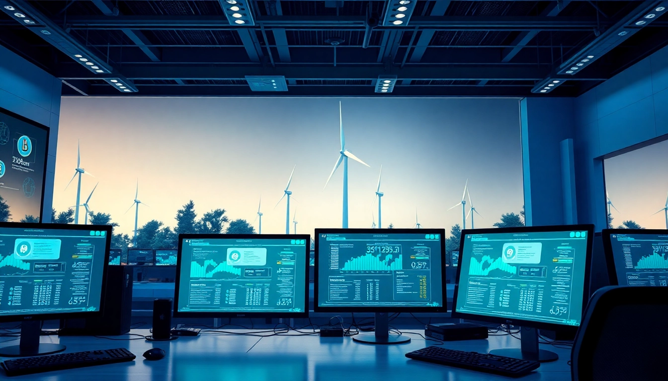 Innovative cloud mining workspace with blockchain data and renewable energy elements