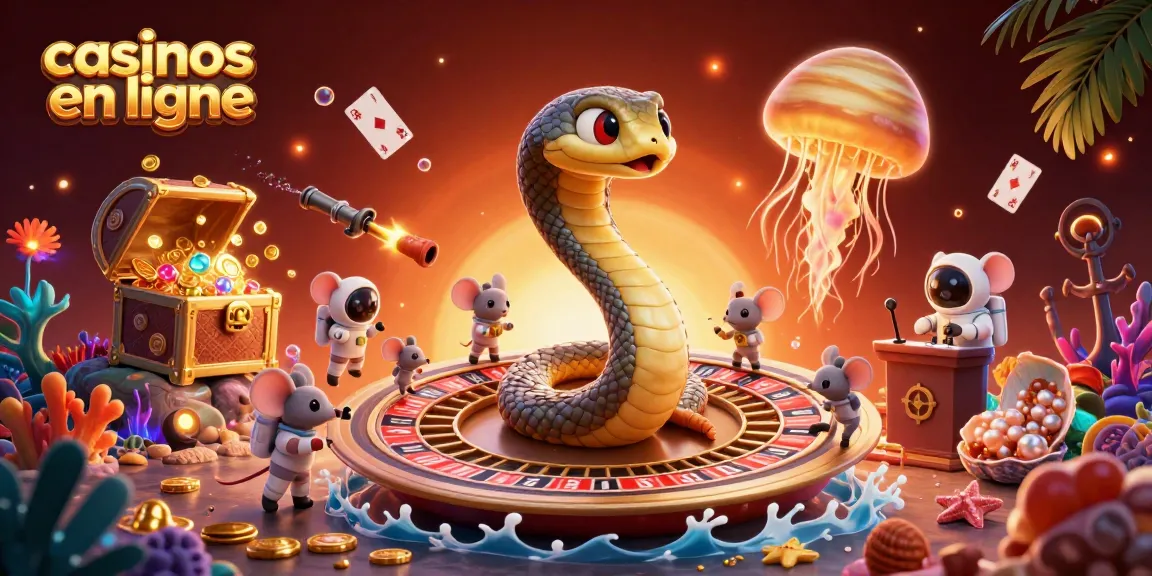 Une magnifique illustration 3D des casinos en ligne avec des personnages amusants et des éléments riches.