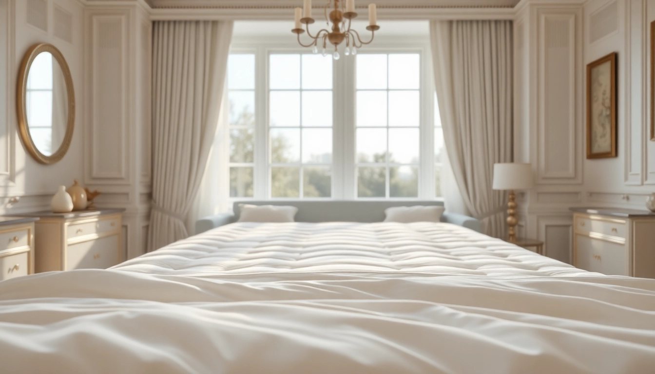 Showcasing a low profile box spring queen size elegantly positioned in a modern bedroom setting.