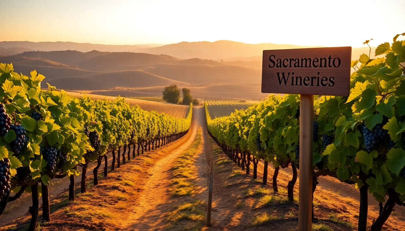 Explore the beautiful landscape of Sacramento Wineries with vibrant grapes and rolling hills.
