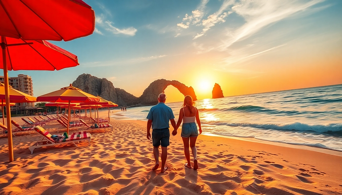 Experience the beautiful sunset at the best time to visit Cabo with vibrant beach scenes and scenic views.