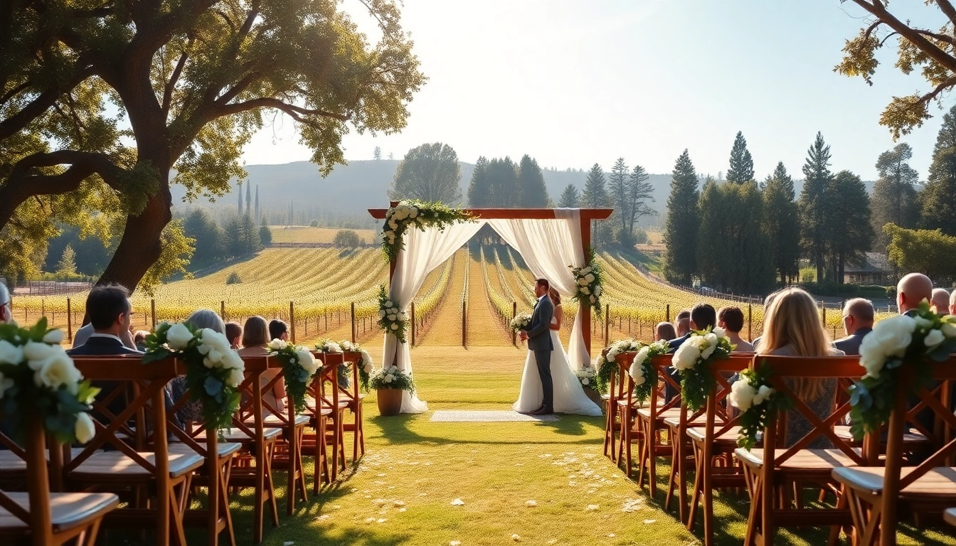 Captivating scene of northern california wedding venues featuring beautiful outdoor ceremony setup.
