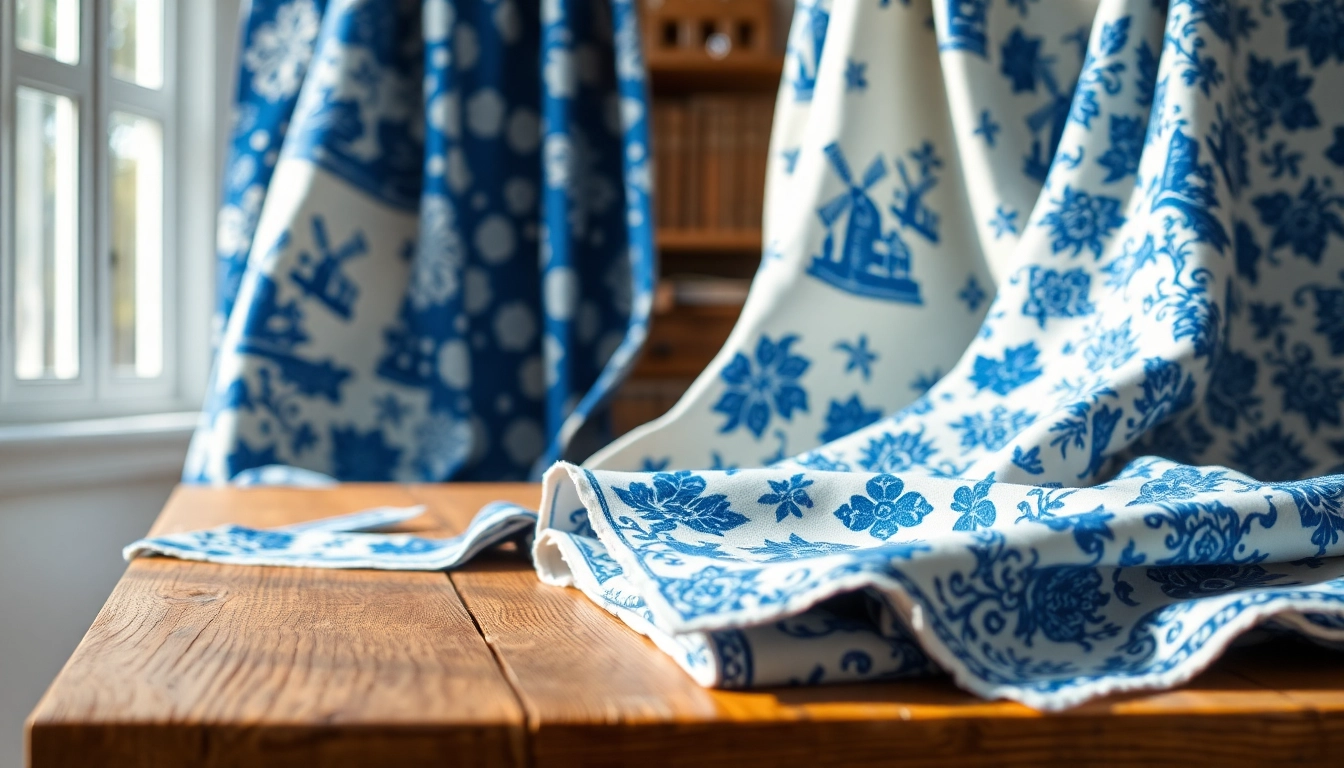 Ontdek de delftsblauwe stoffen collectie met authentieke patronen en designs.