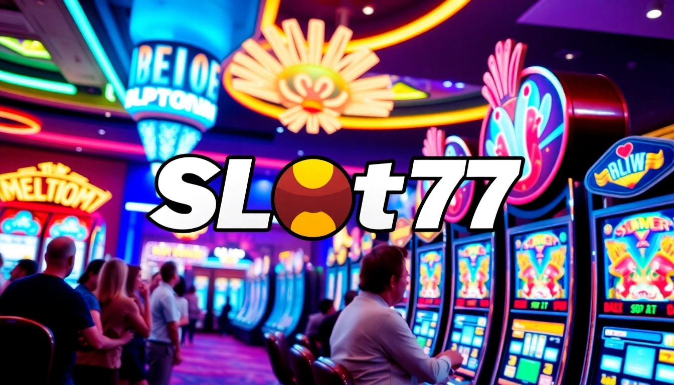 Experience the excitement of Slot77 di mesin slot yang berkilau dan penuh warna.