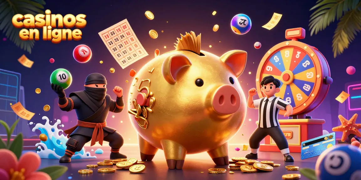 Illustration animée des jeux de bingo et de casino en ligne avec des personnages colorés.