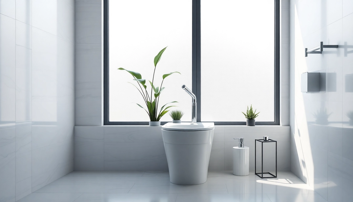Il bidet elegante in un bagno moderno con dettagli cromati e un'atmosfera rilassante.