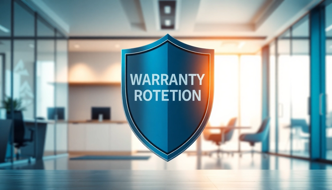 Ensure peace of mind with effective warranty protection plans displayed on a professional shield.