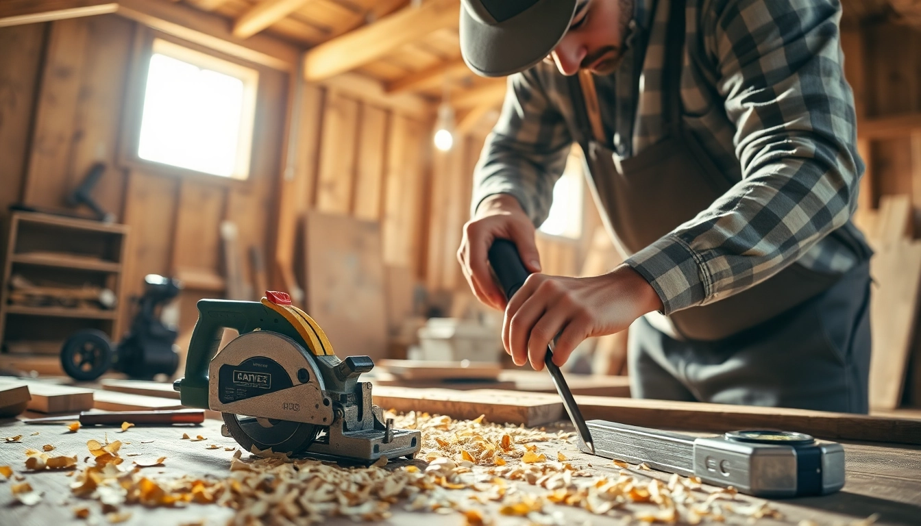 Engaged carpenter demonstrating essential skills in a carpentry apprenticeship.