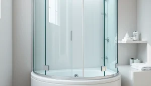 Genießen Sie eine moderne sonni Duschkabine mit eleganten Glaswänden und Chromdetails.